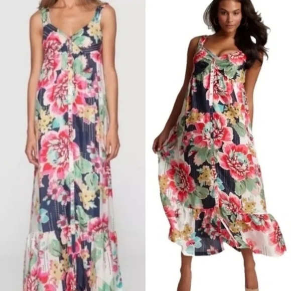 Johnny Was Silk Dress - Picture 1 of 6